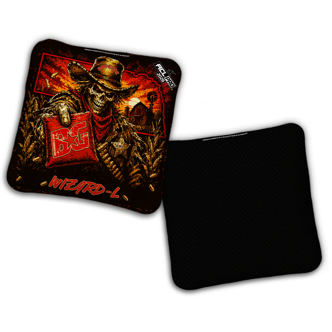 2026 BG Multiple Bag Models "Cornhole Outlaw" - ACL Pro Stamped Cornhole Bags - SET OF 4 BAGS
