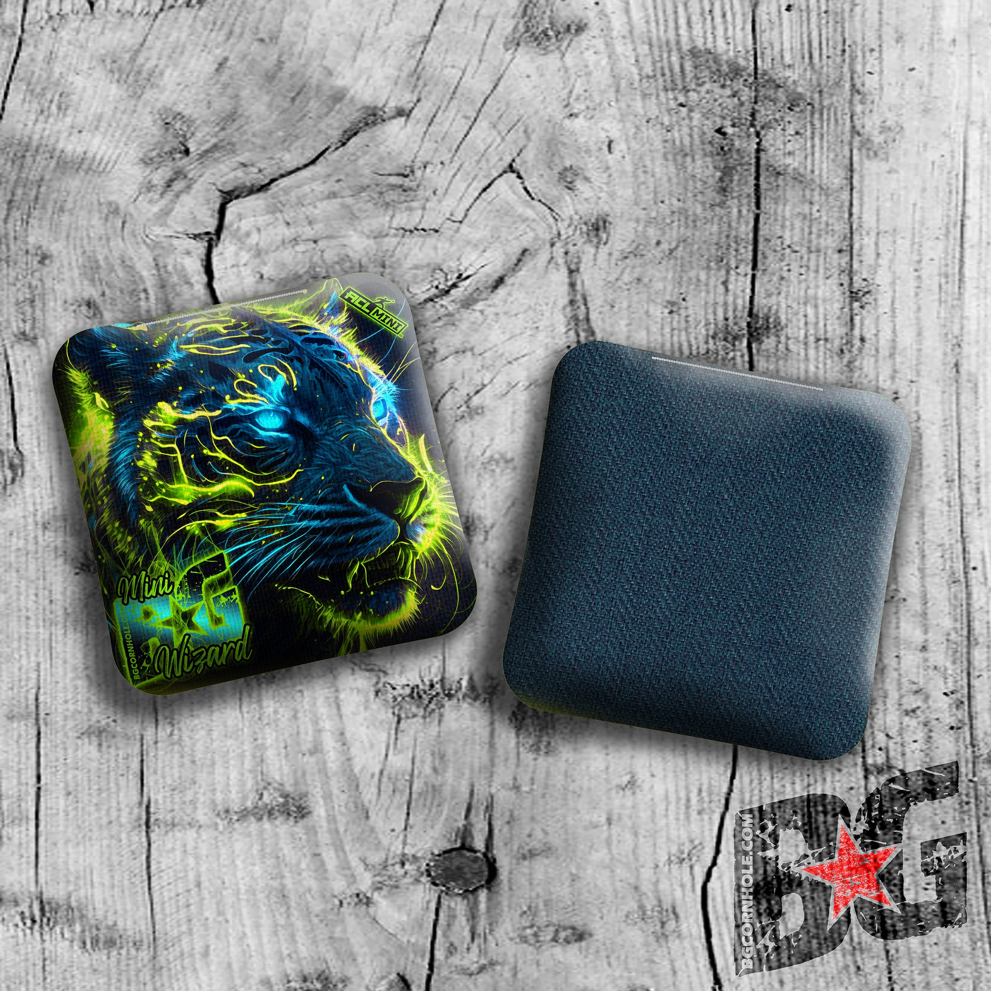 MULTIPLE BAG TYPES - BG EYE OF TIGER 4" Mini Cornhole Bags- Set of 4 Bags