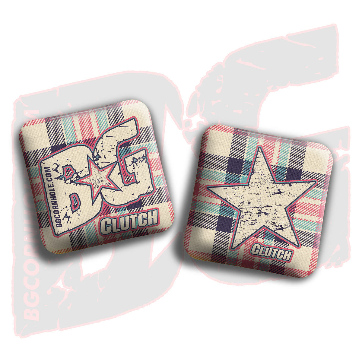 BG Clutch  - “Flannel  Finesse” - Non Stamped Cornhole Bags - SET OF 4 bags