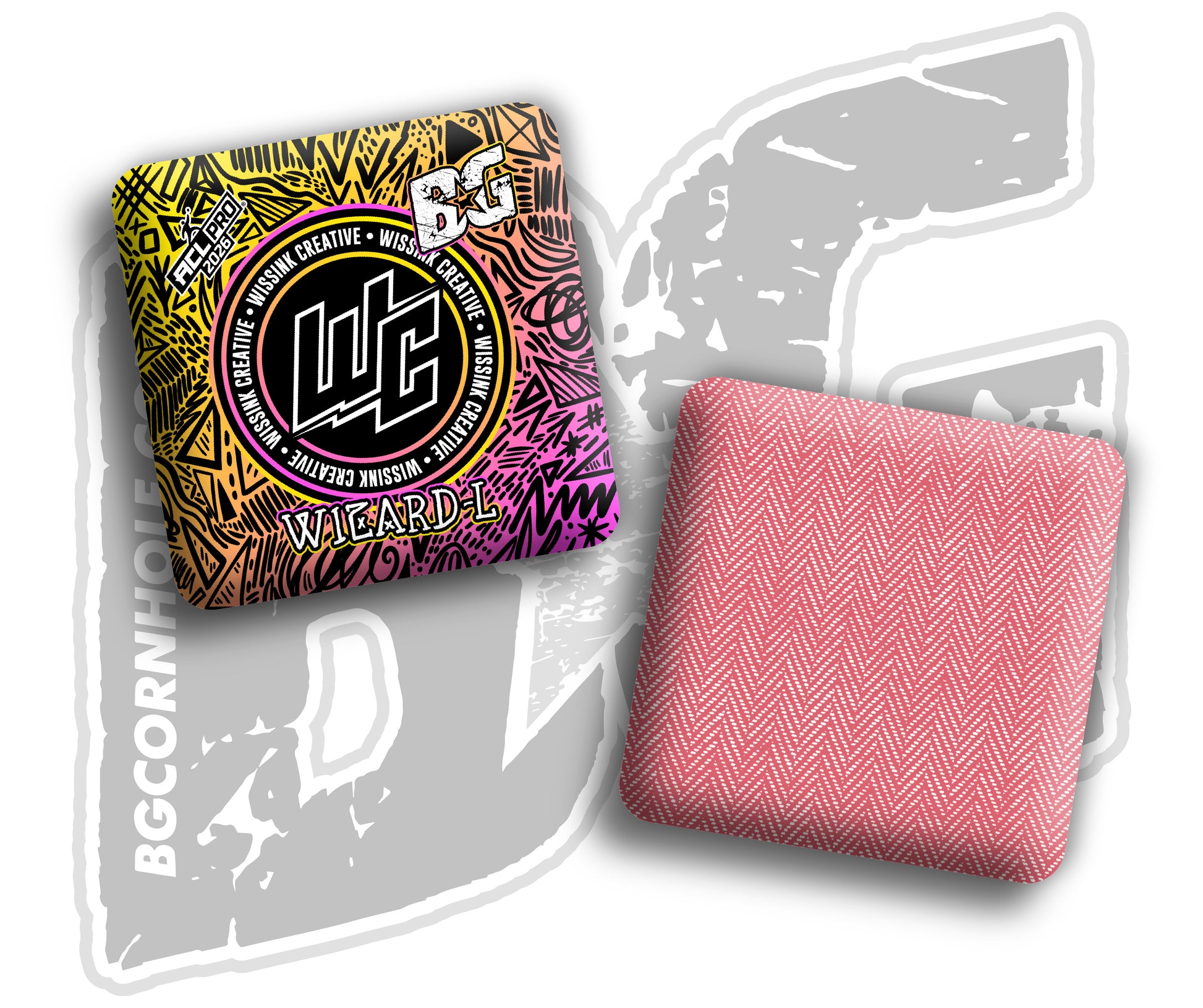 2026 BG Multiple Bag Models "Wissink designs" Collab - ACL Pro Stamped Cornhole Bags - SET OF 4 BAGS