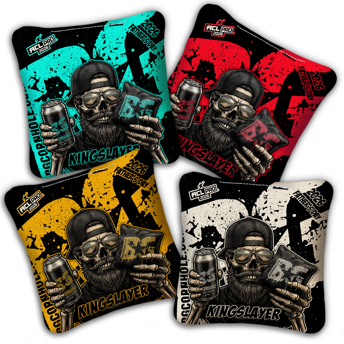 2026 BG Multiple Bag Models "Father's Day " - ACL Pro Stamped Cornhole Bags - SET OF 4 BAGS