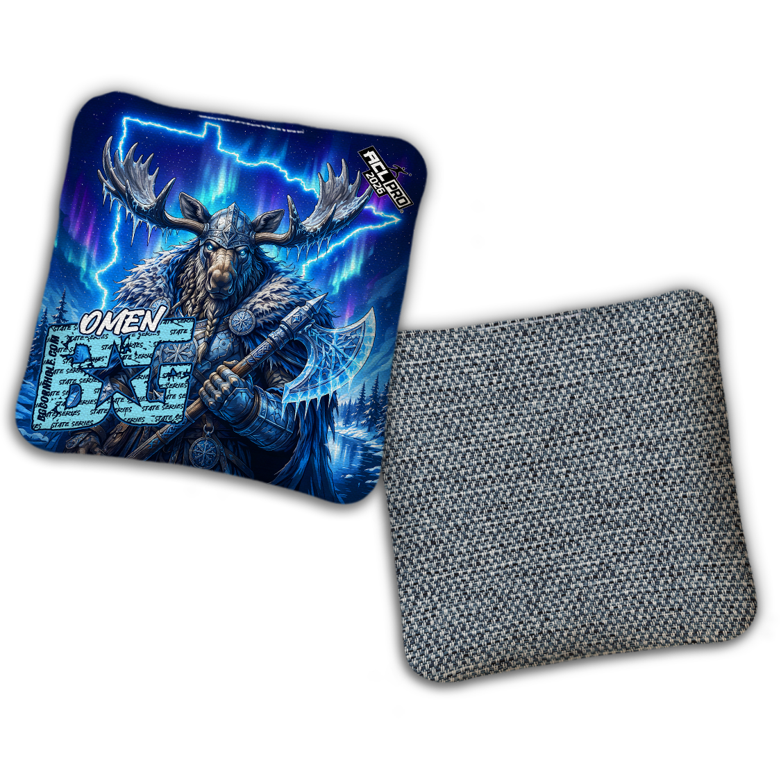 2026 BG Multiple Bag Models "FROST GOD MN" - ACL Pro Stamped Cornhole Bags - SET OF 4 BAGS