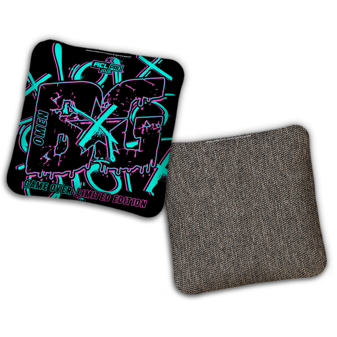 2026 BG Multiple Bag Models "Game Over" - ACL Pro Stamped Cornhole Bags - SET OF 4 BAGS