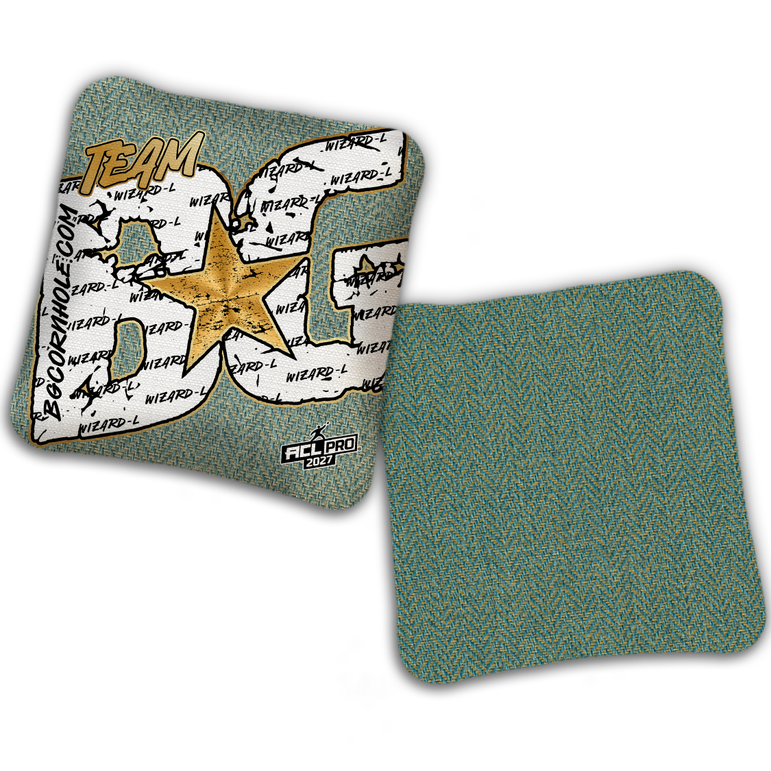 2027 BG Wizard L "Big BG Colormatch" - ACL Pro Stamped Cornhole Bags - SET OF 4 BAGS