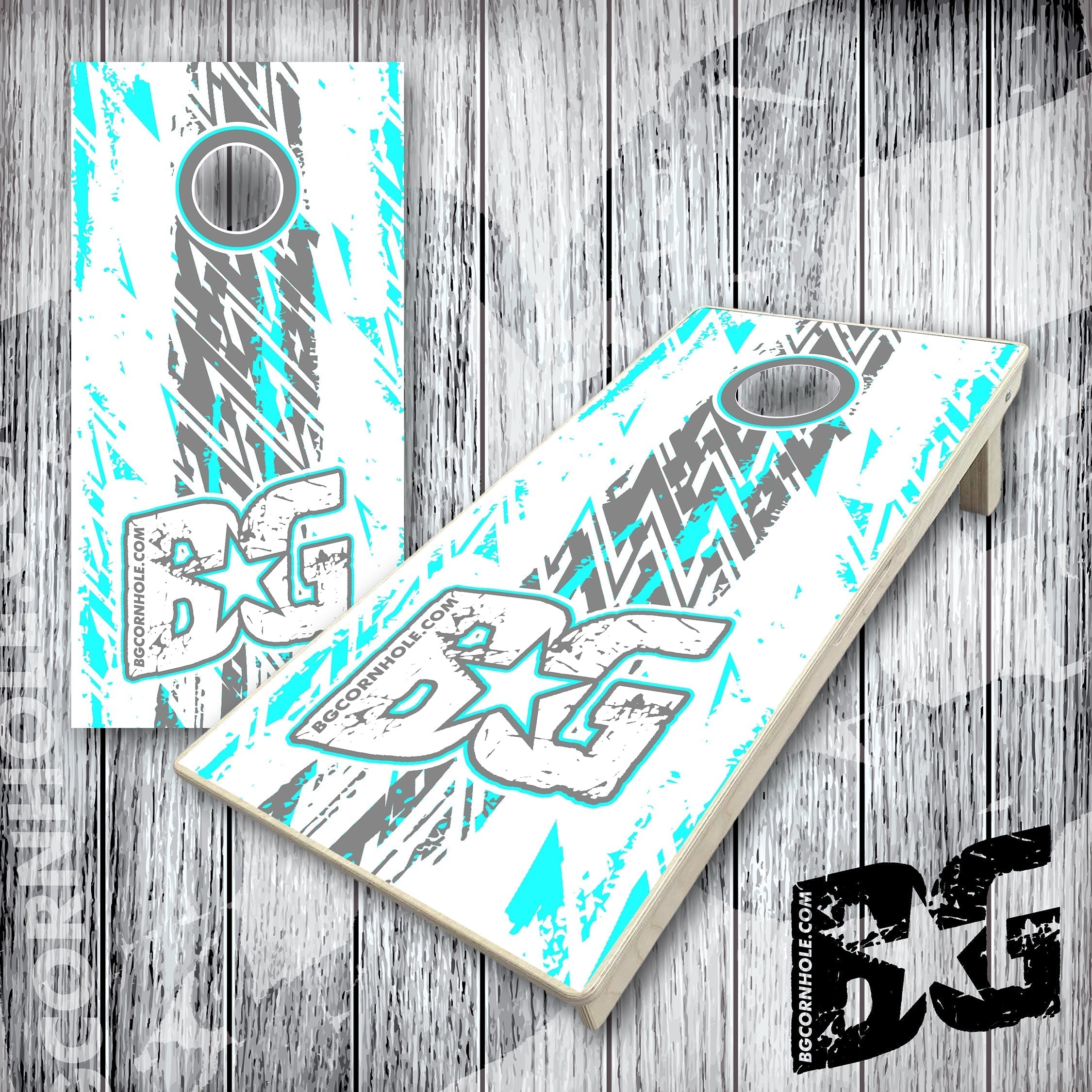 BG "Grunge Stripe" Cornhole Boards - Elite Model