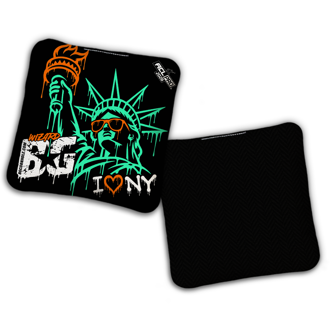 2026 BG Multiple Bag Models "I Heart NY" - ACL Pro Stamped Cornhole Bags - SET OF 4 BAGS