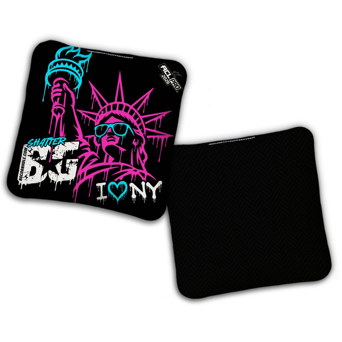 2026 BG Multiple Bag Models "I Heart NY" - ACL Pro Stamped Cornhole Bags - SET OF 4 BAGS