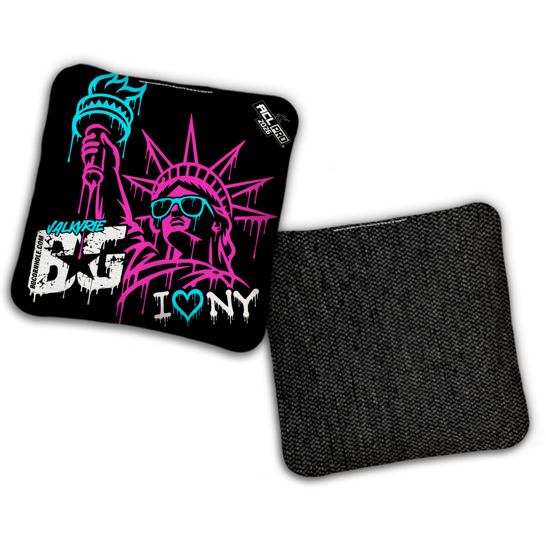 2026 BG Multiple Bag Models "I Heart NY" - ACL Pro Stamped Cornhole Bags - SET OF 4 BAGS