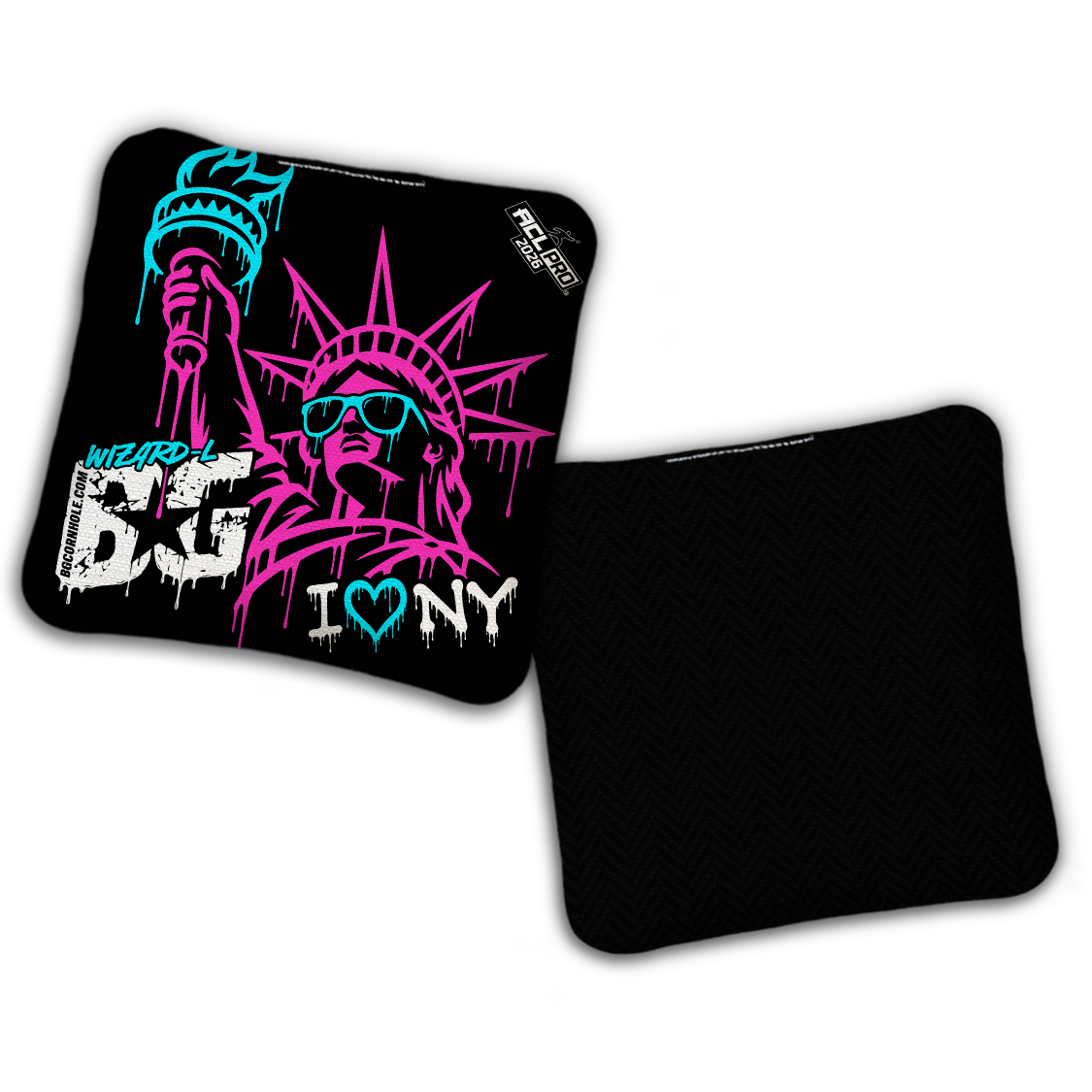 2026 BG Multiple Bag Models "I Heart NY" - ACL Pro Stamped Cornhole Bags - SET OF 4 BAGS