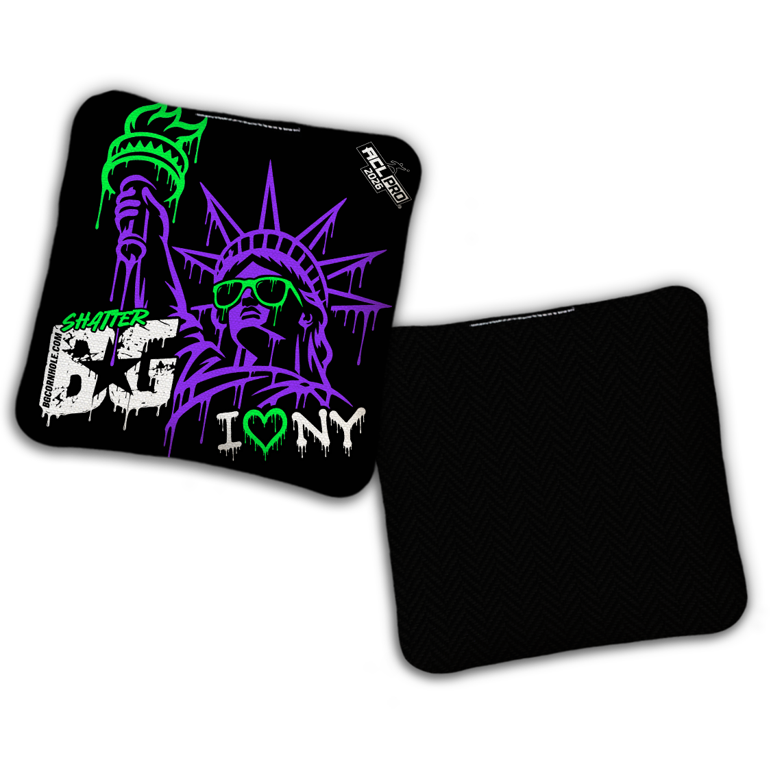 2026 BG Multiple Bag Models "I Heart NY" - ACL Pro Stamped Cornhole Bags - SET OF 4 BAGS