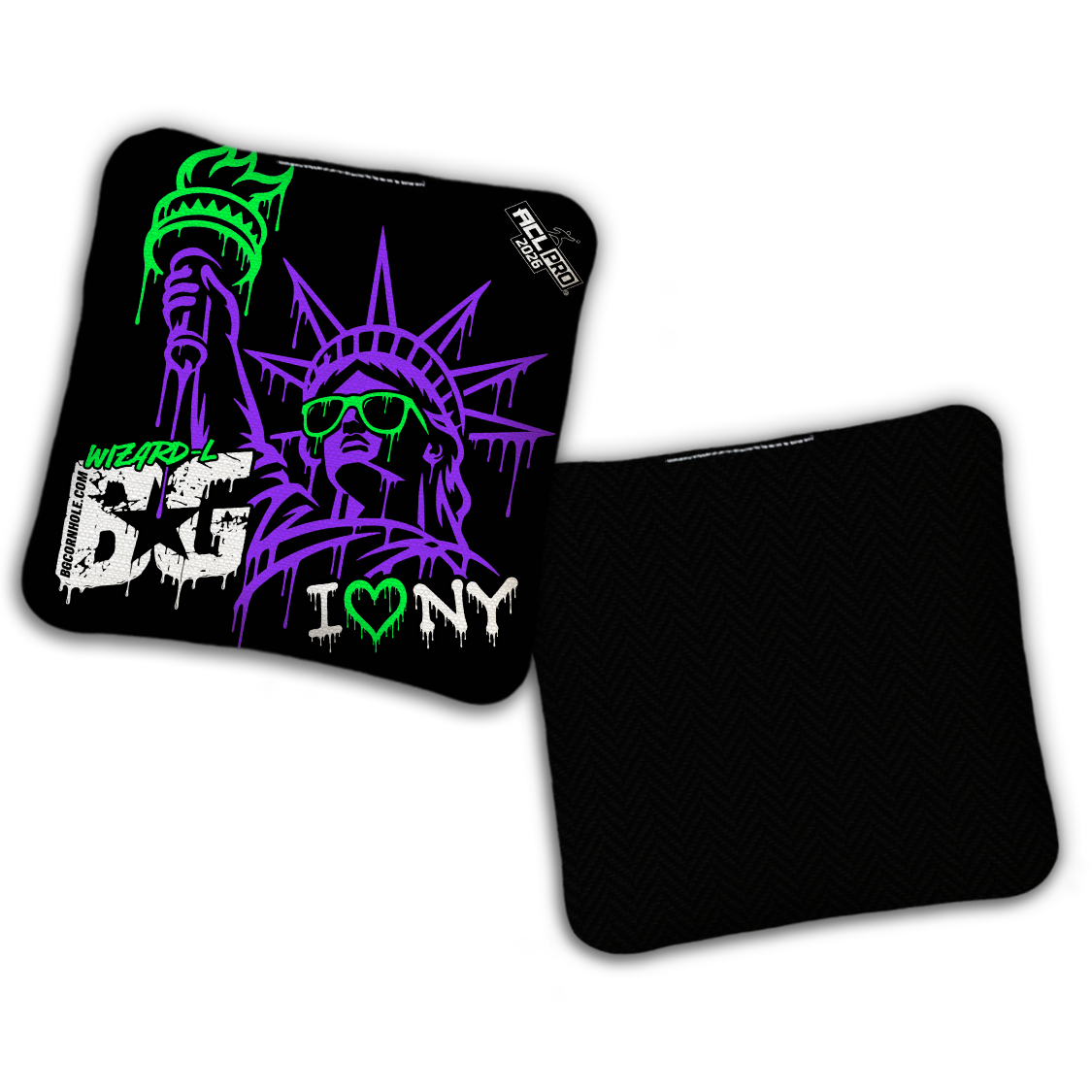 2026 BG Multiple Bag Models "I Heart NY" - ACL Pro Stamped Cornhole Bags - SET OF 4 BAGS