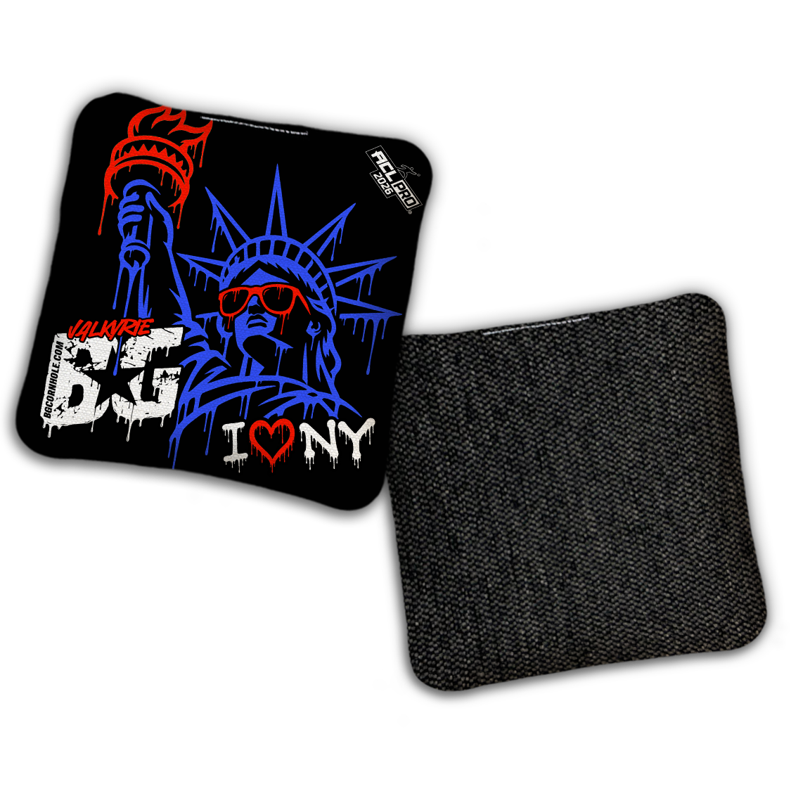 2026 BG Multiple Bag Models "I Heart NY" - ACL Pro Stamped Cornhole Bags - SET OF 4 BAGS