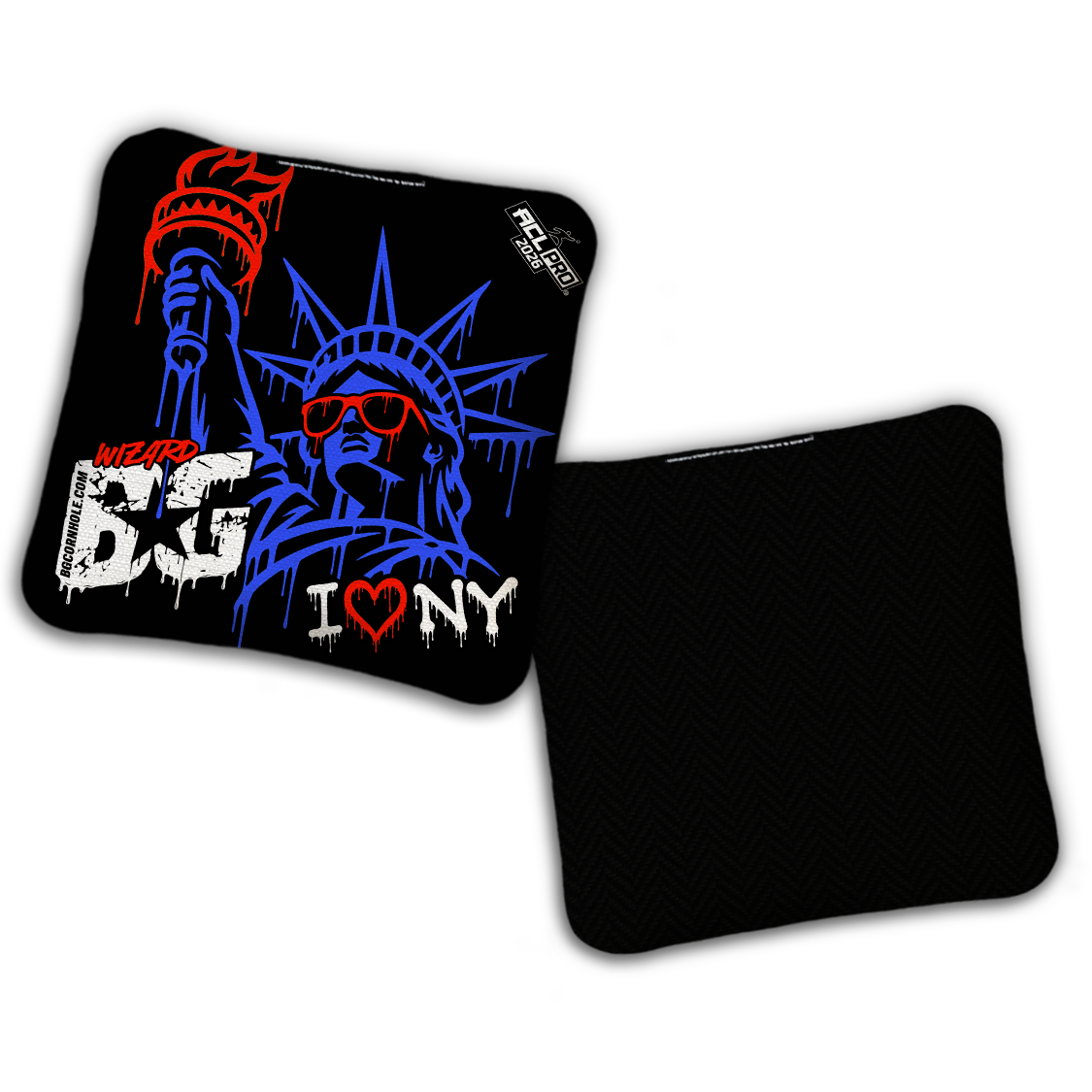 2026 BG Multiple Bag Models "I Heart NY" - ACL Pro Stamped Cornhole Bags - SET OF 4 BAGS