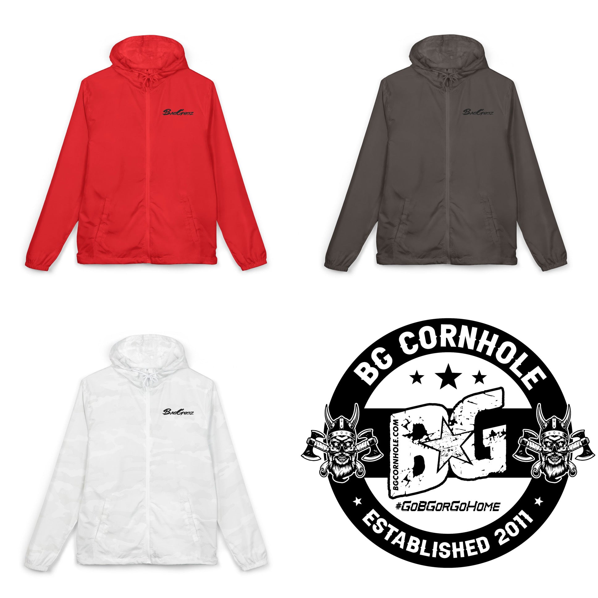 BagGodz Unisex Full-Zip Windbreaker Jacket - Multiple Colors