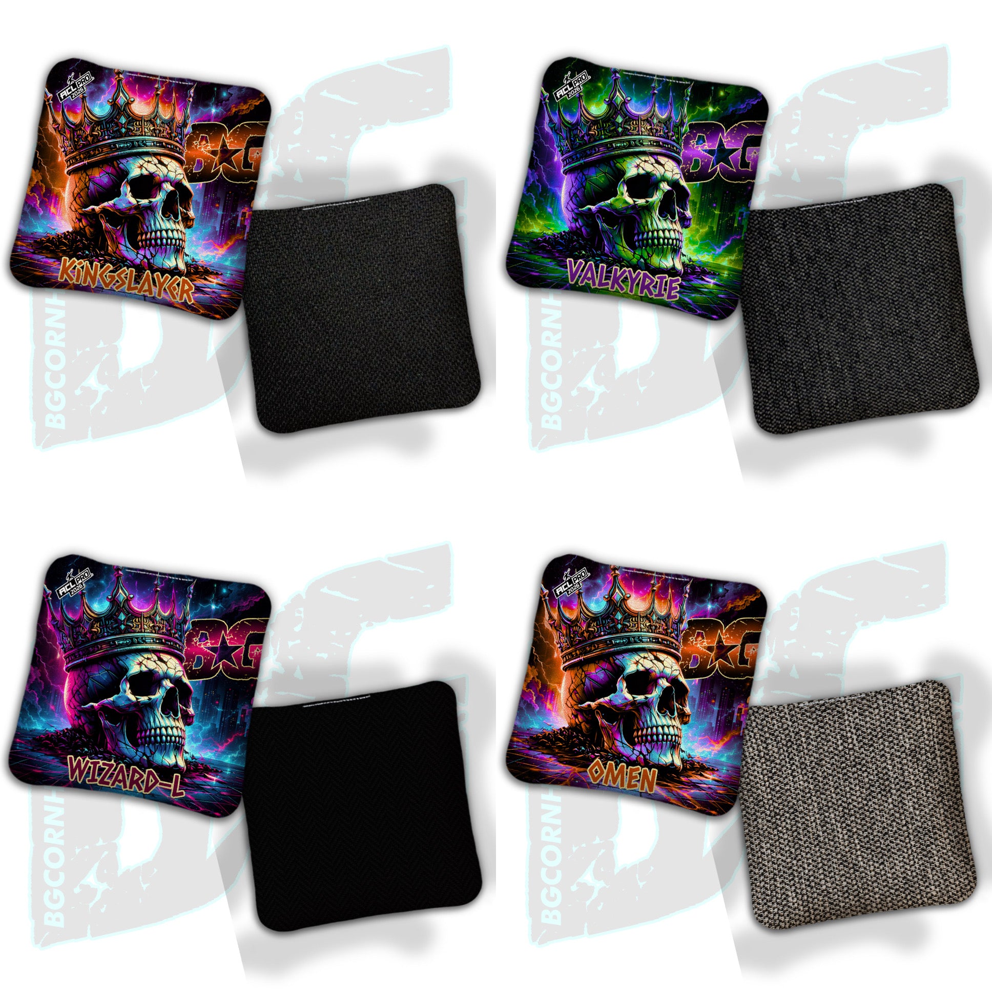 2026 BG Multiple Bag Models "Royal Ruins" - ACL Pro Stamped Cornhole Bags - SET OF 4 BAGS
