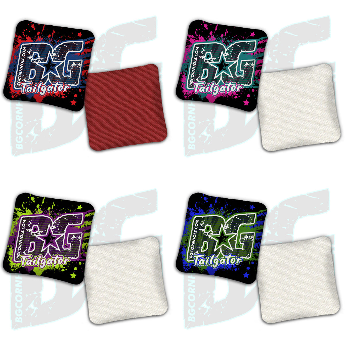 BG Tailgator  - "Stars and Drip” - Non Stamped Cornhole Bags - SET OF 4 bags