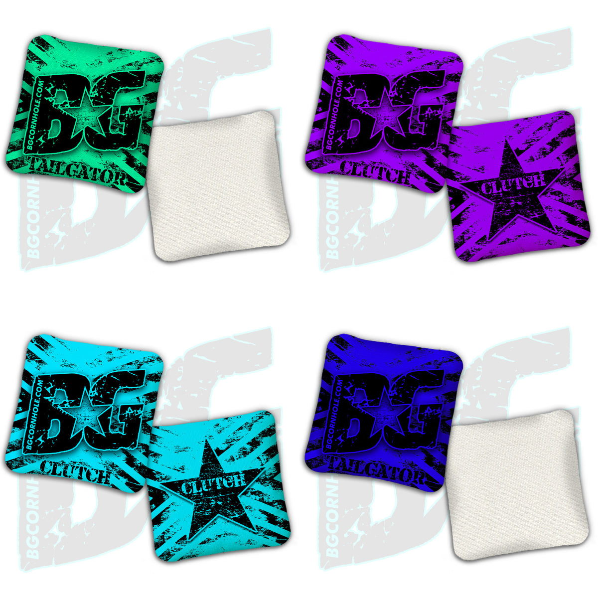 BG Multiple Bag Models  - "Danger" - Non Stamped Cornhole Bags - SET OF 4 bags