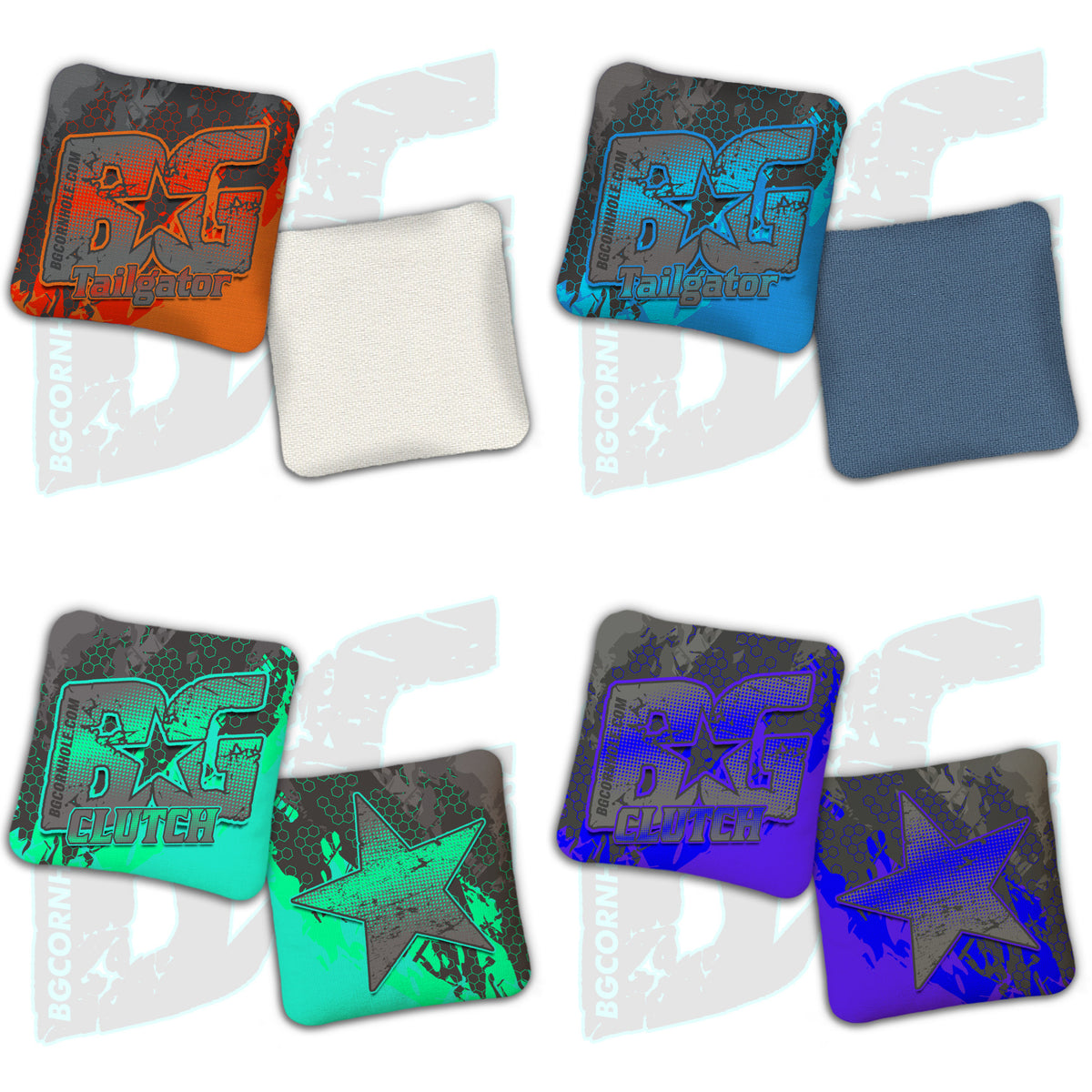 BG Multiple Bag Models  - "Scratch Off" - Non Stamped Cornhole Bags - SET OF 4 bags