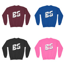 Load image into Gallery viewer, Youth BG Unisex Crewneck - Multiple Colors