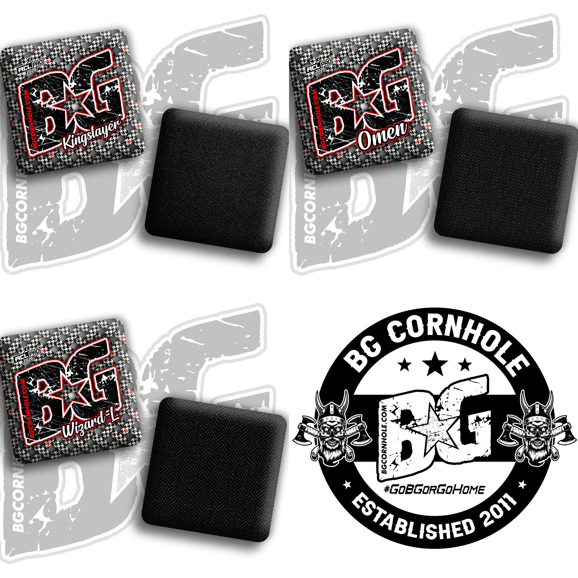 2026 Multiple Bag Models "Triple Crown Weave” Collab - ACL Pro Stamped Cornhole Bags - SET OF 4 BAGS