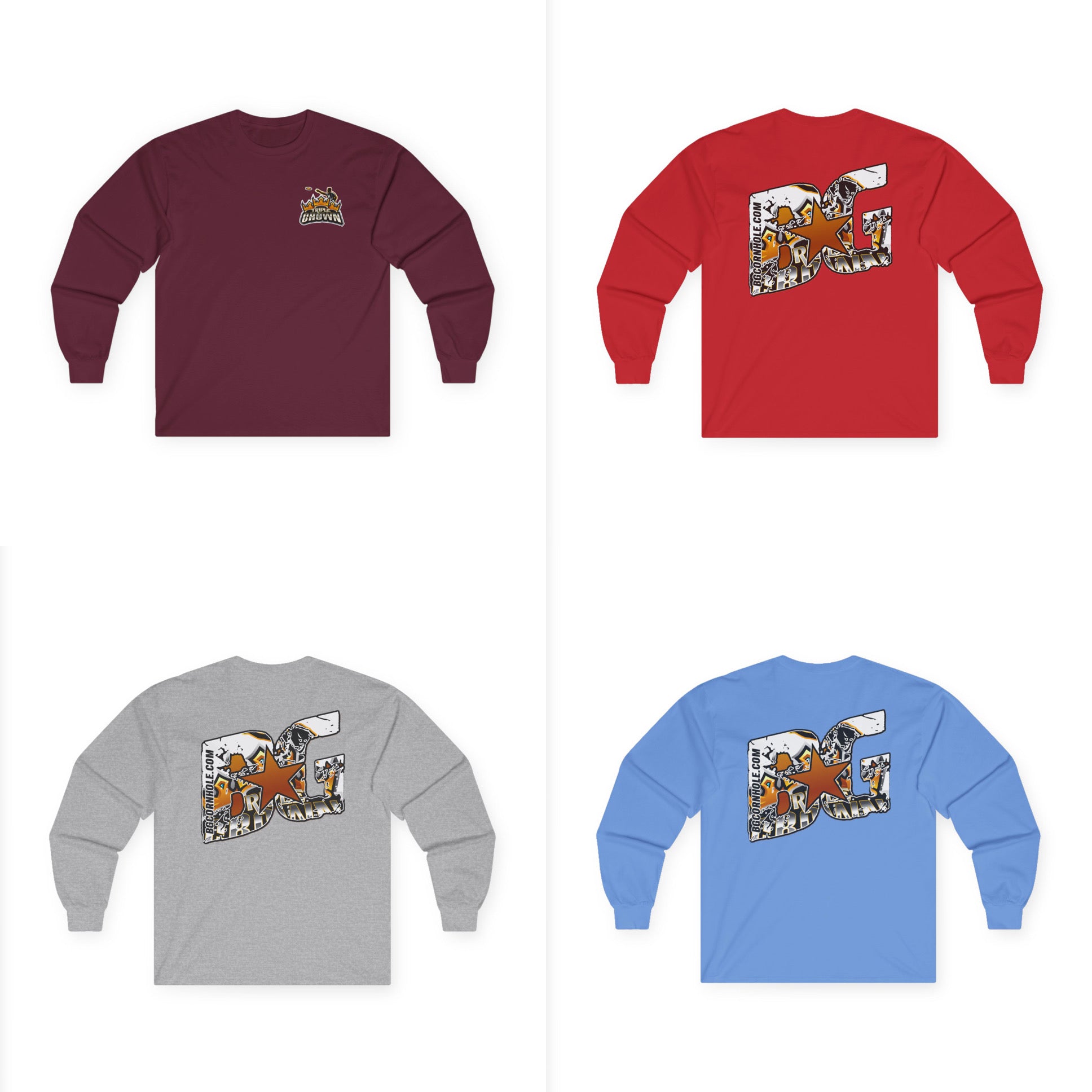 Triple Crown x BG Unisex Long Sleeve Tee - Multiple Colors