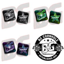 Load image into Gallery viewer, 2026 BG Comp Samurai - "Nebula" - ACL Comp Stamped Cornhole Bags - SET OF 4 BAGS