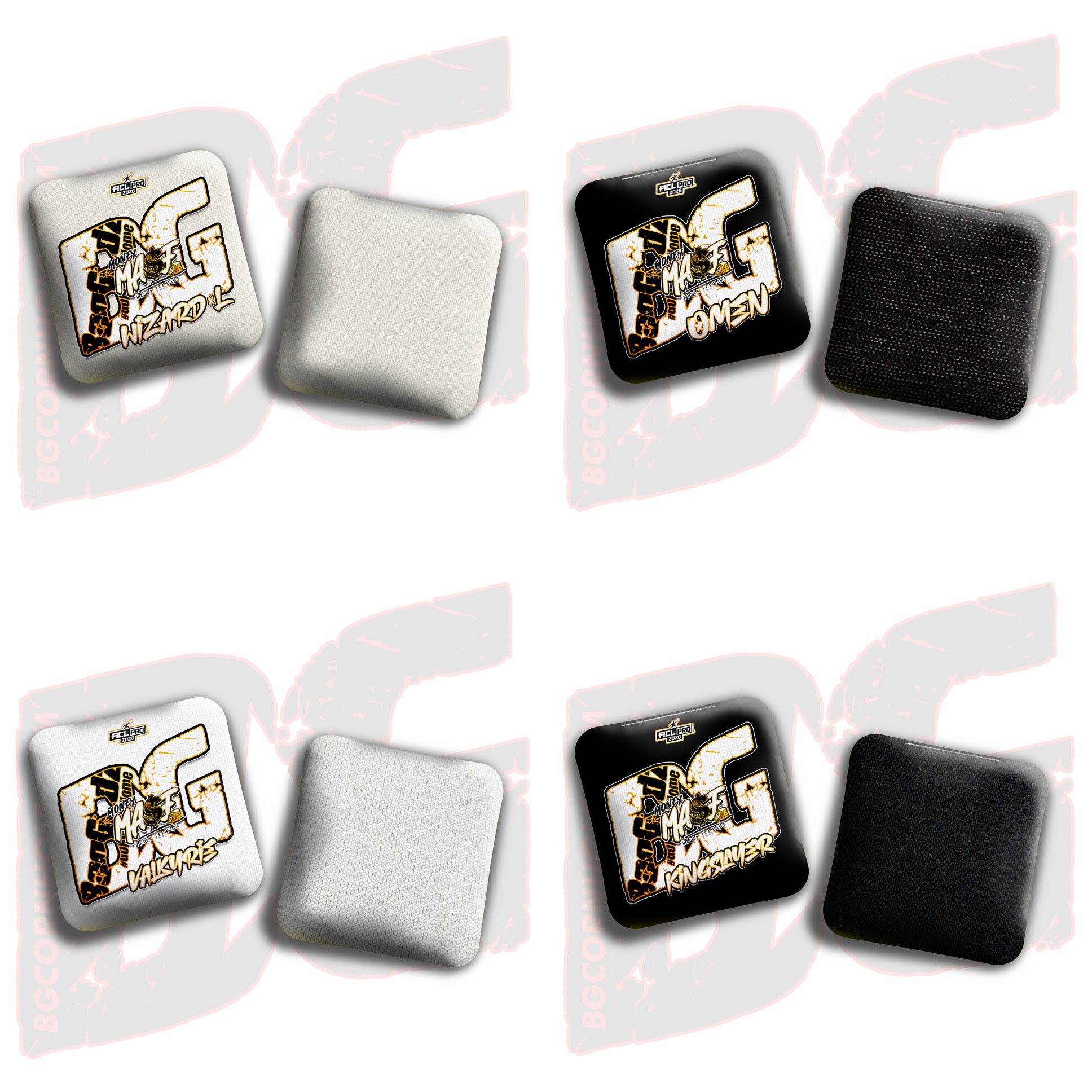 2026 BG Multiple Bag Models  - "Mason Traiteur” - ACL Pro Stamped Cornhole Bags - SET OF 4 BAGS