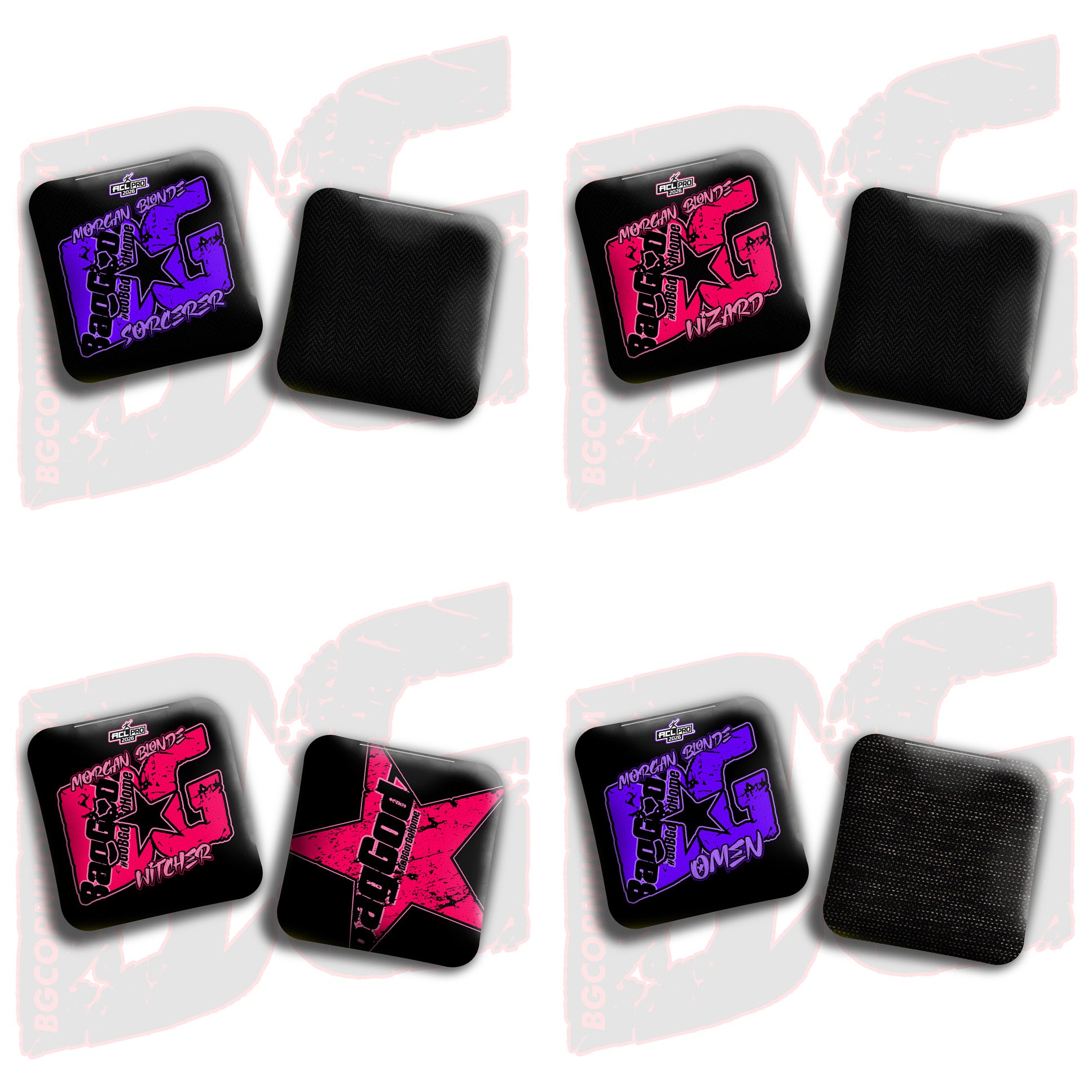 2026 BG Multiple Bag Models  - "Morgan Blonde” - ACL Pro Stamped Cornhole Bags - SET OF 4 BAGS