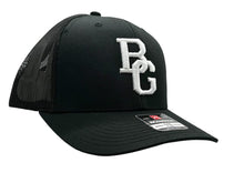 Load image into Gallery viewer, Black 112 Trucker Hat - Colored Embroidery - RICHARDSON