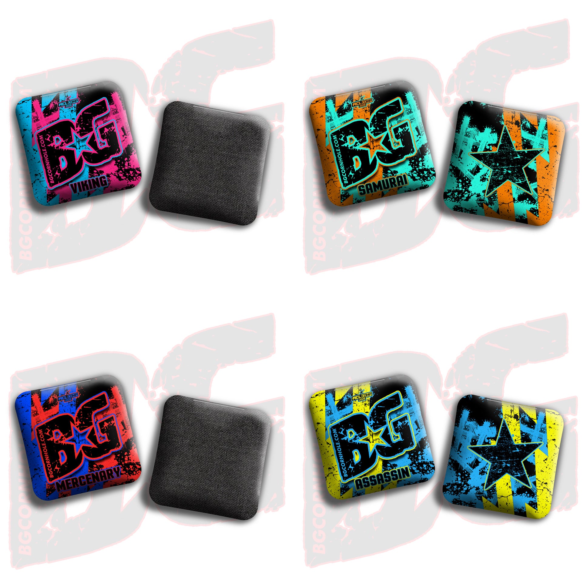 2026 BG Multiple Bag Models - "Bolt" - ACL Comp Stamped Cornhole Bags - SET OF 4 BAGS
