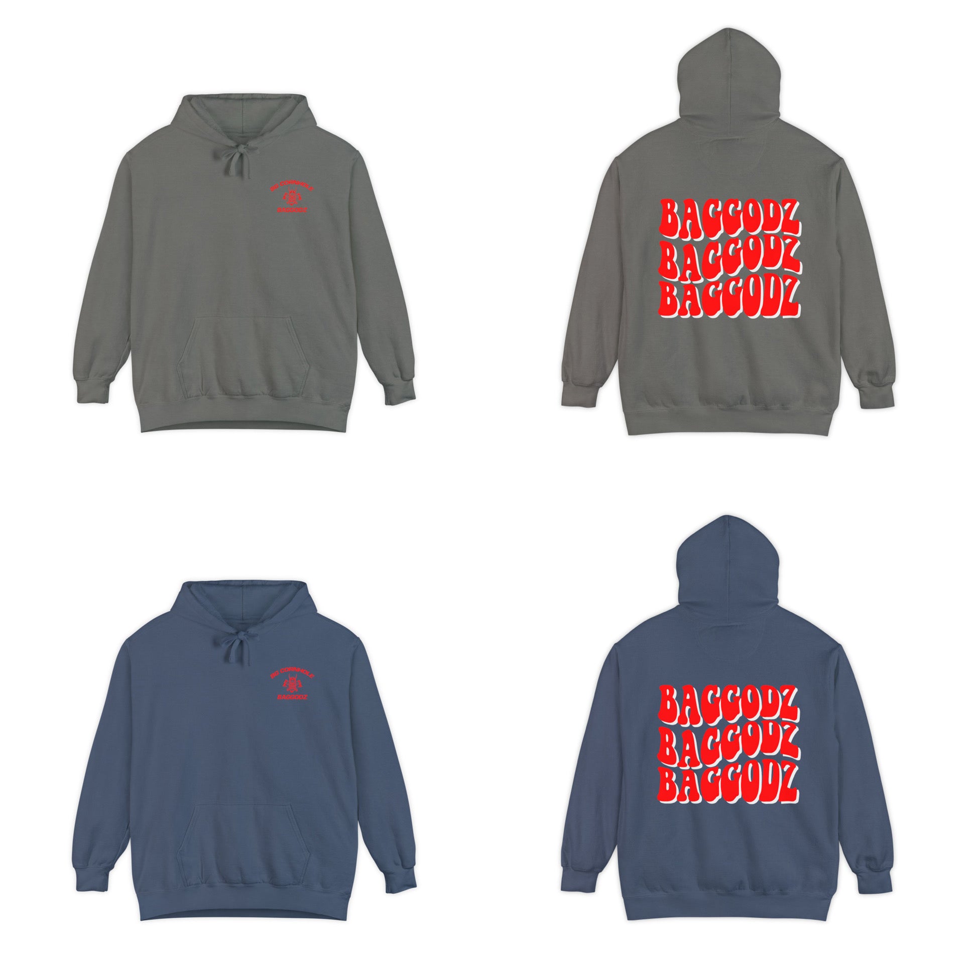 Red Wavy Bag Godz Unisex Hoodie - Multiple Colors