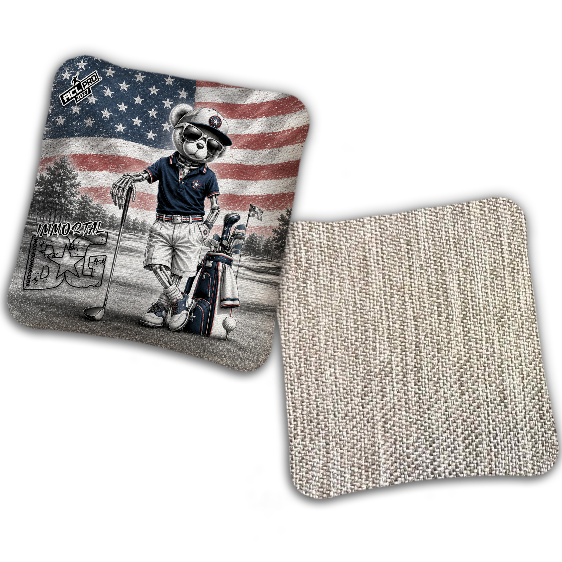 2027 BG Multiple Bag Models "FAIRWAY FREEDOM" - ACL Pro Stamped Cornhole Bags - SET OF 4 BAGS