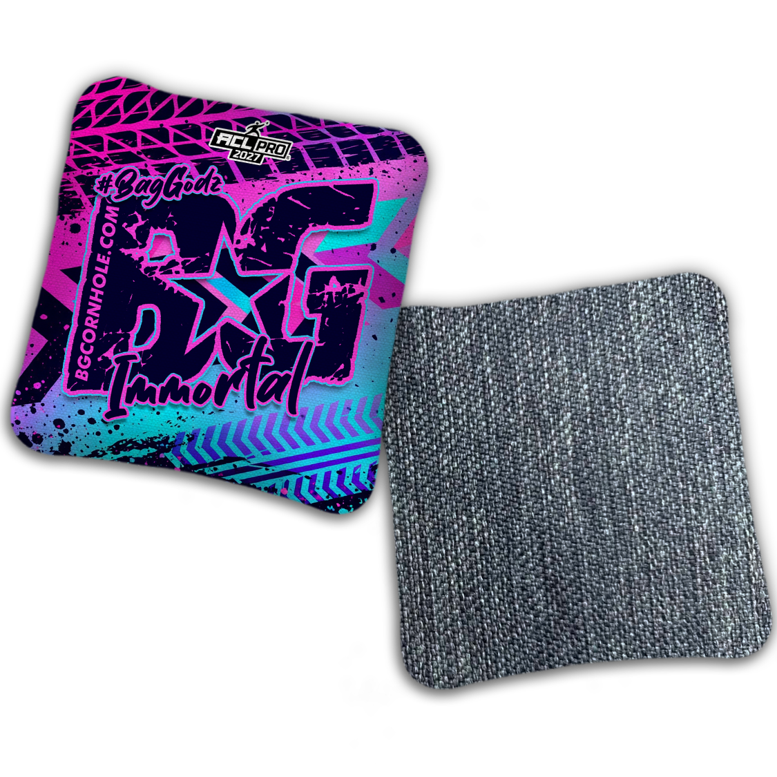 2027 BG Multiple Bag Models "GRUNGE TRACKS" - ACL Pro Stamped Cornhole Bags - SET OF 4 BAGS
