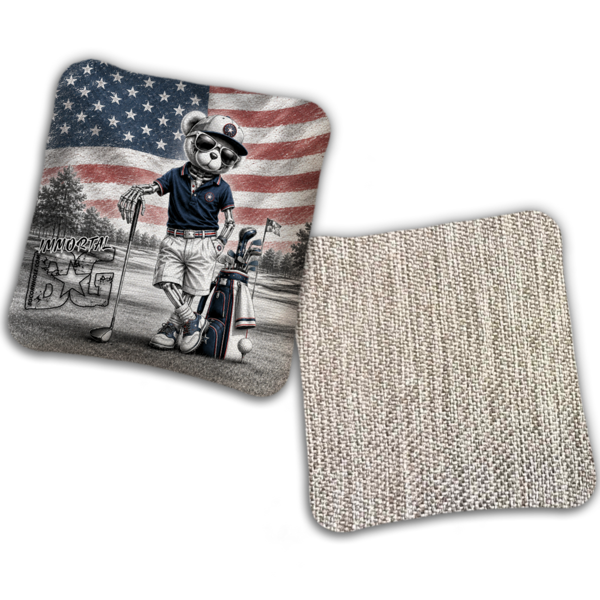 UNSTAMPED - BG Multiple Bag Models "FAIRWAY FREEDOM" - Cornhole Bags - SET OF 4 BAGS