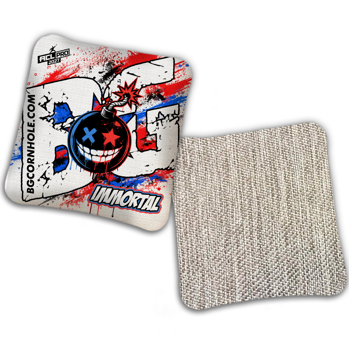 2027 BG Multiple Bag Models "TAKE COVER" - ACL Pro Stamped Cornhole Bags - SET OF 4 BAGS