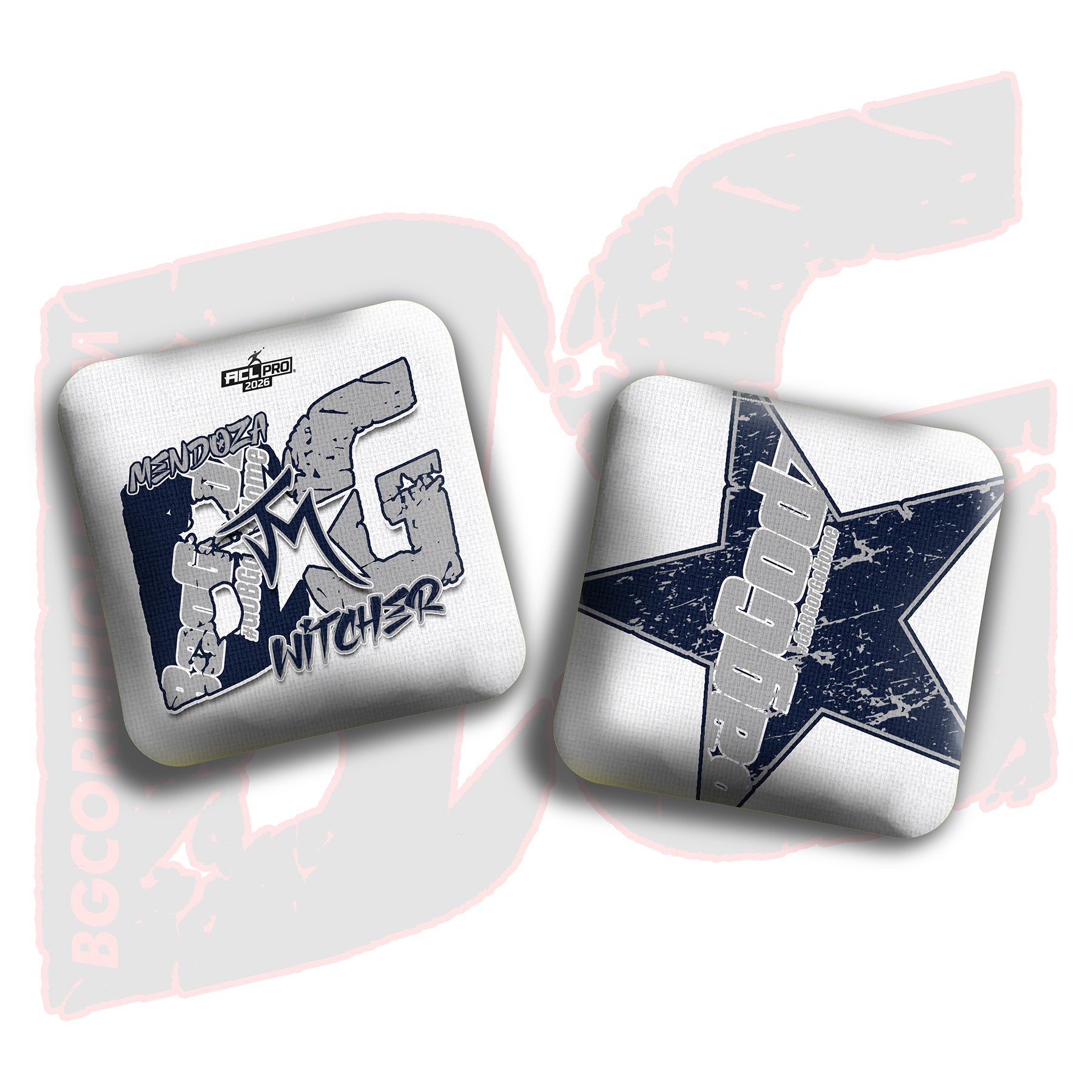 2026 BG Multiple Bag Models  - "John Mendoza” - ACL Pro Stamped Cornhole Bags - SET OF 4 BAGS