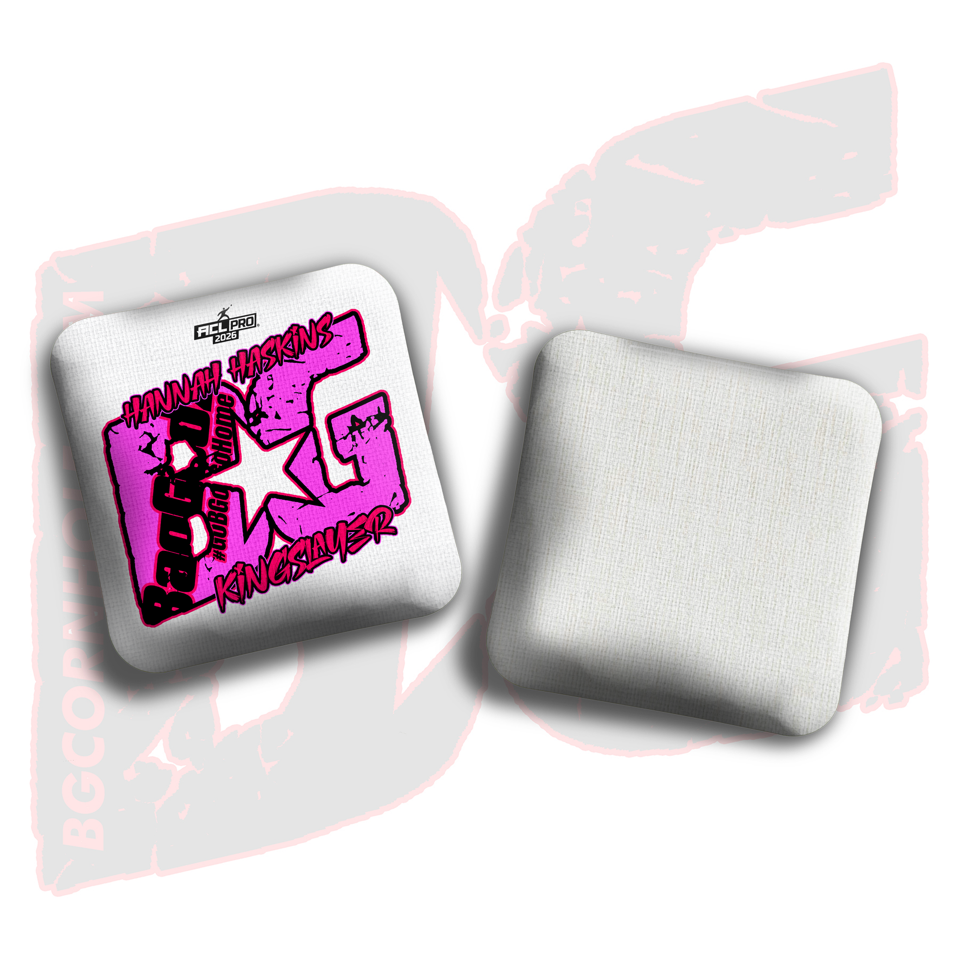 2026 BG Multiple Bag Models  - "Hannah Haskins” - ACL Pro Stamped Cornhole Bags - SET OF 4 BAGS