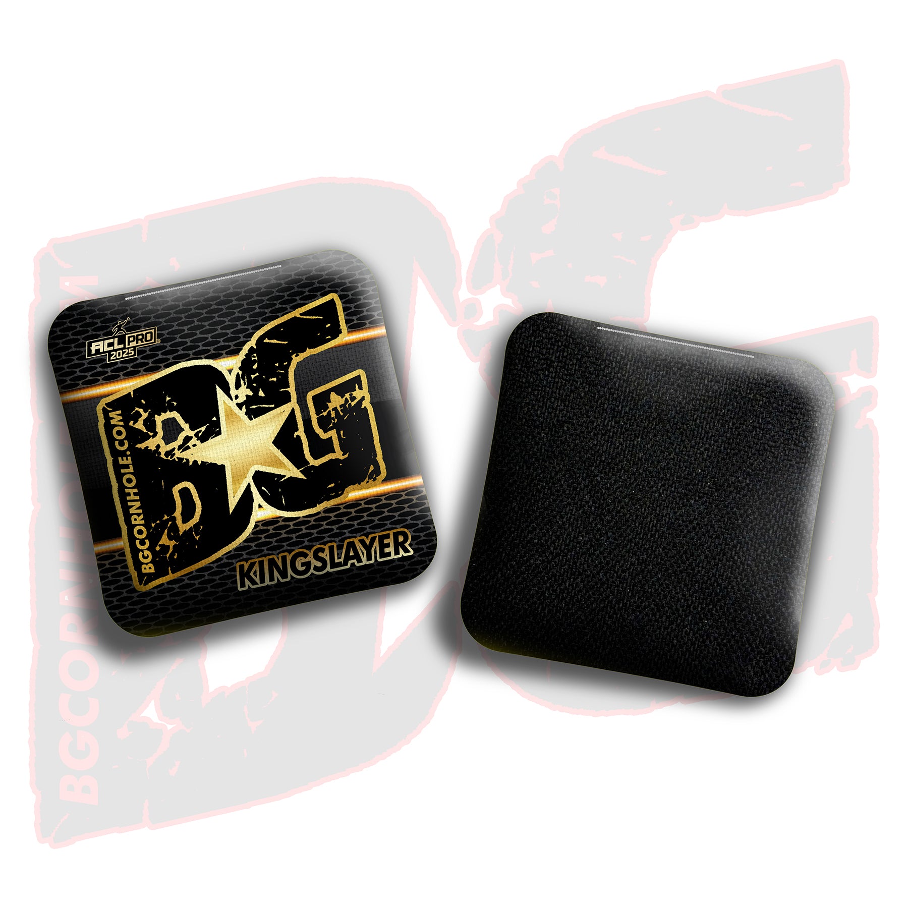 2026 BG Kingslayer "Black and Gold" - ACL Pro Stamped Cornhole Bags - SET OF 4 BAGS