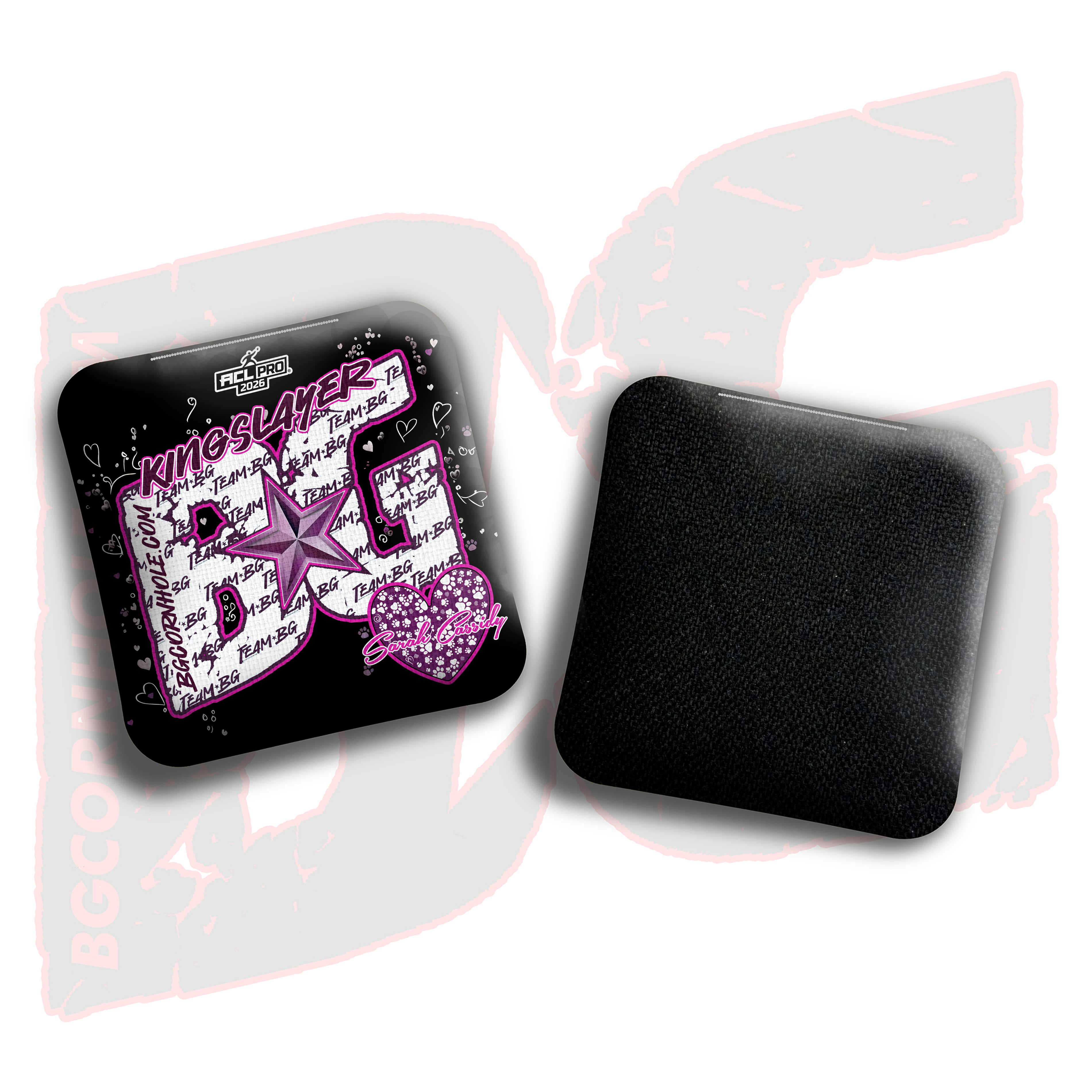 2026 BG Multiple Bag Models  - "Sarah Cassidy” - ACL Pro Stamped Cornhole Bags - SET OF 4 BAGS