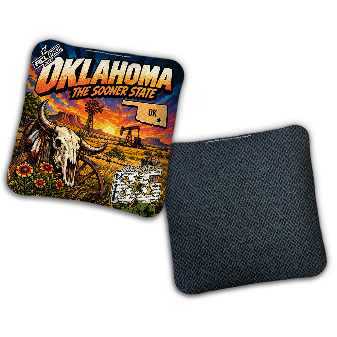 2027 BG Multiple Bag Models "Oklahoma Sooner State" - ACL Pro Stamped Cornhole Bags