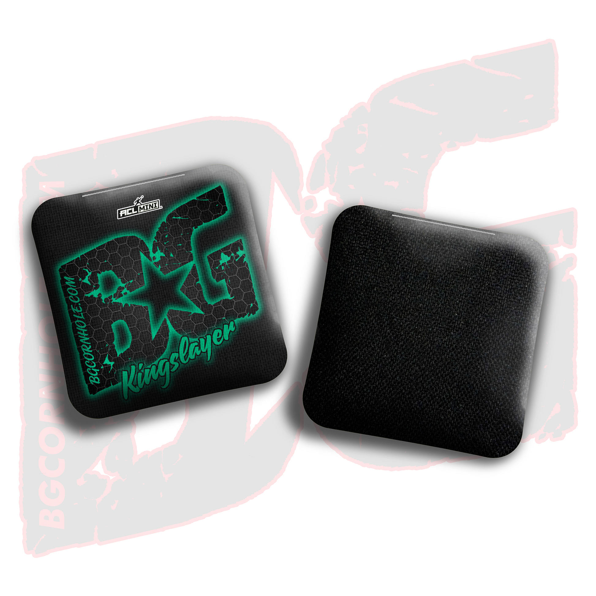 BG Multiple Bag Models - "Hex Glow" - 4" ACL Mini Stamped Cornhole Bags- Set of 4 Bags