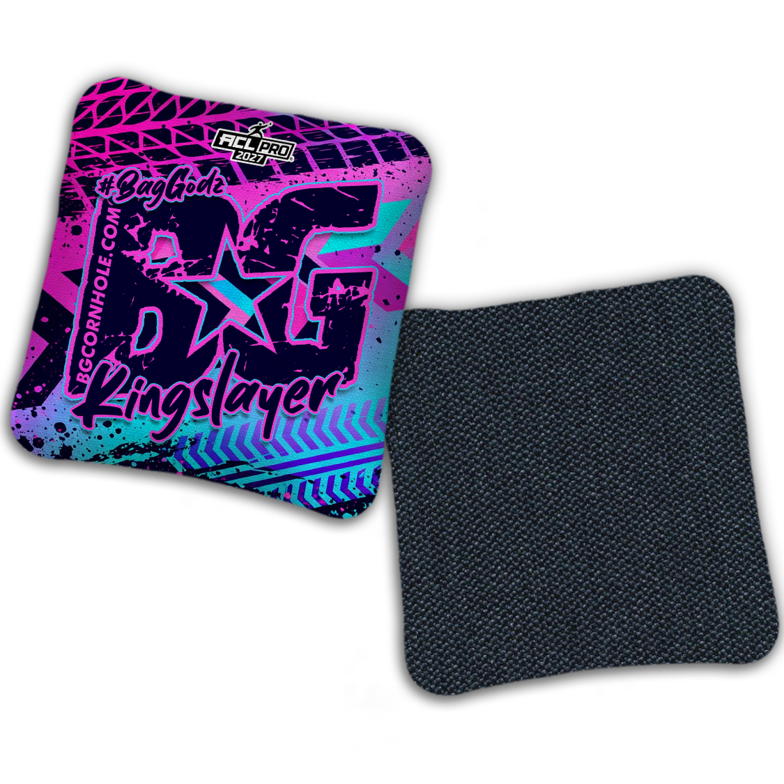 2027 BG Multiple Bag Models "GRUNGE TRACKS" - ACL Pro Stamped Cornhole Bags - SET OF 4 BAGS