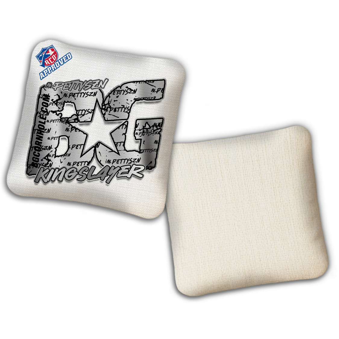 2027 ACO - BG Multiple Bag Models "PETTYSZN" - Pro Stamped Cornhole Bags - SET OF 4 BAGS