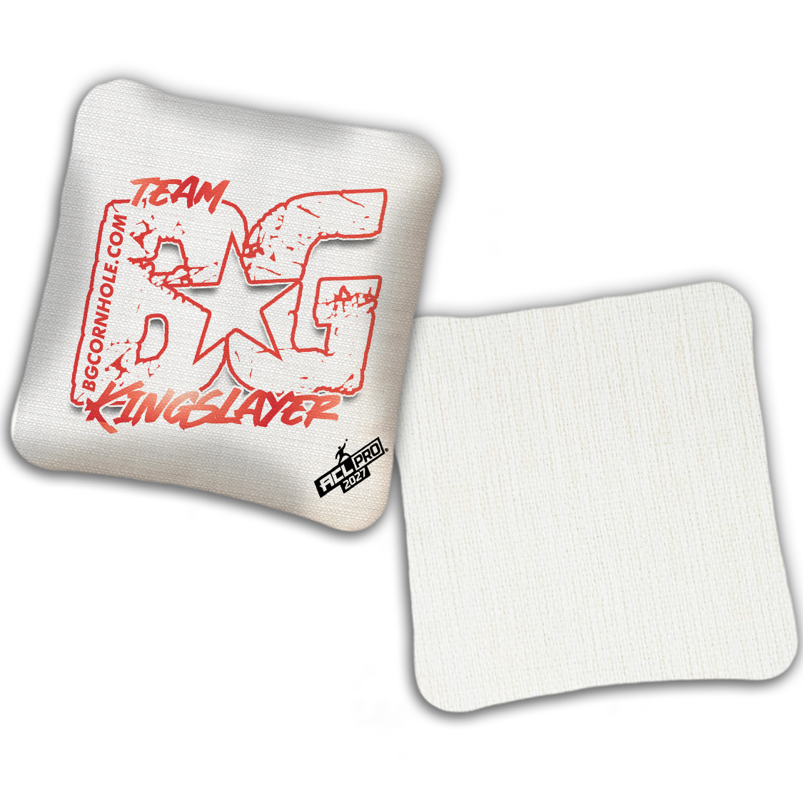 2027 BG Multiple Bag Models "OUTLINED TEAM BG" - ACL Pro Stamped Cornhole Bags - SET OF 4 BAGS