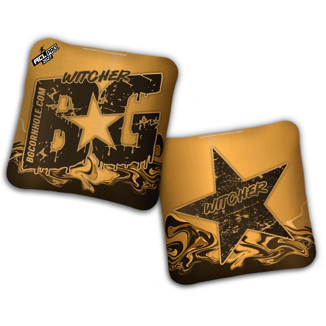 2027 BG Multiple Bag Models "LIQUID GOLD" - ACL Pro Stamped Cornhole Bags - SET OF 4 BAGS