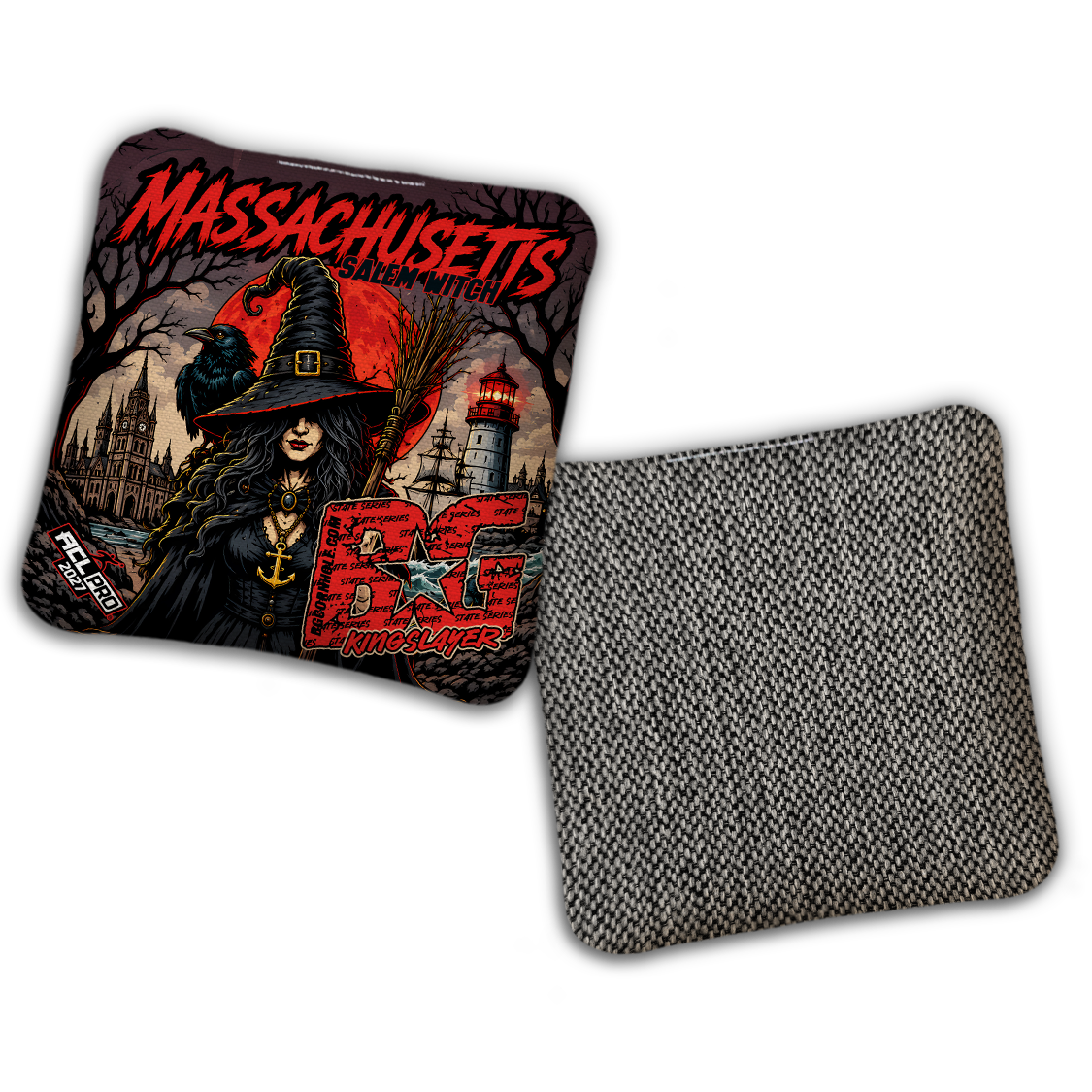 2027 BG Multiple Bag Models "Massachusetts Salem Witch" - ACL Pro Stamped Cornhole Bags - SET OF 4 BAGS