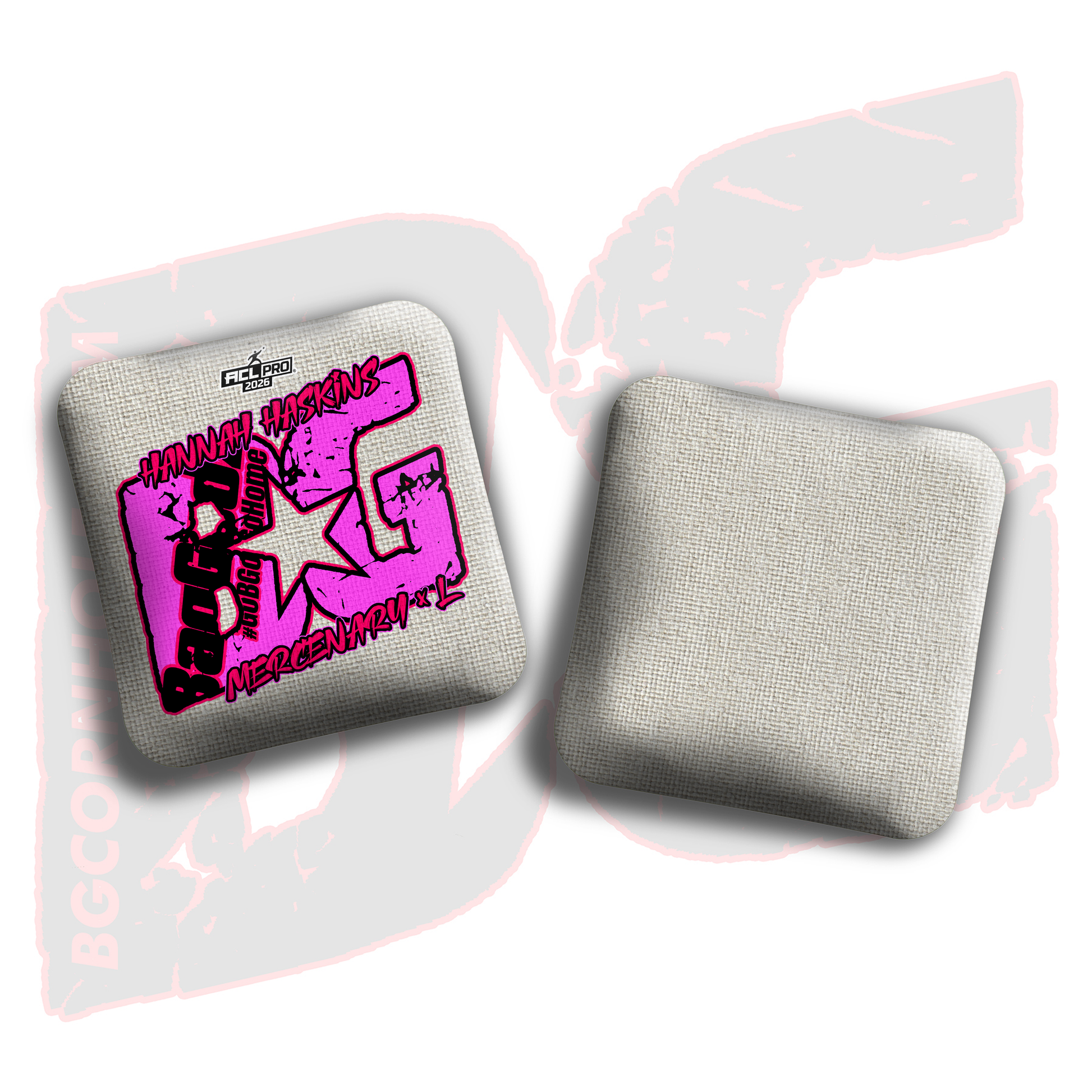 2026 BG Multiple Bag Models  - "Hannah Haskins” - ACL Pro Stamped Cornhole Bags - SET OF 4 BAGS