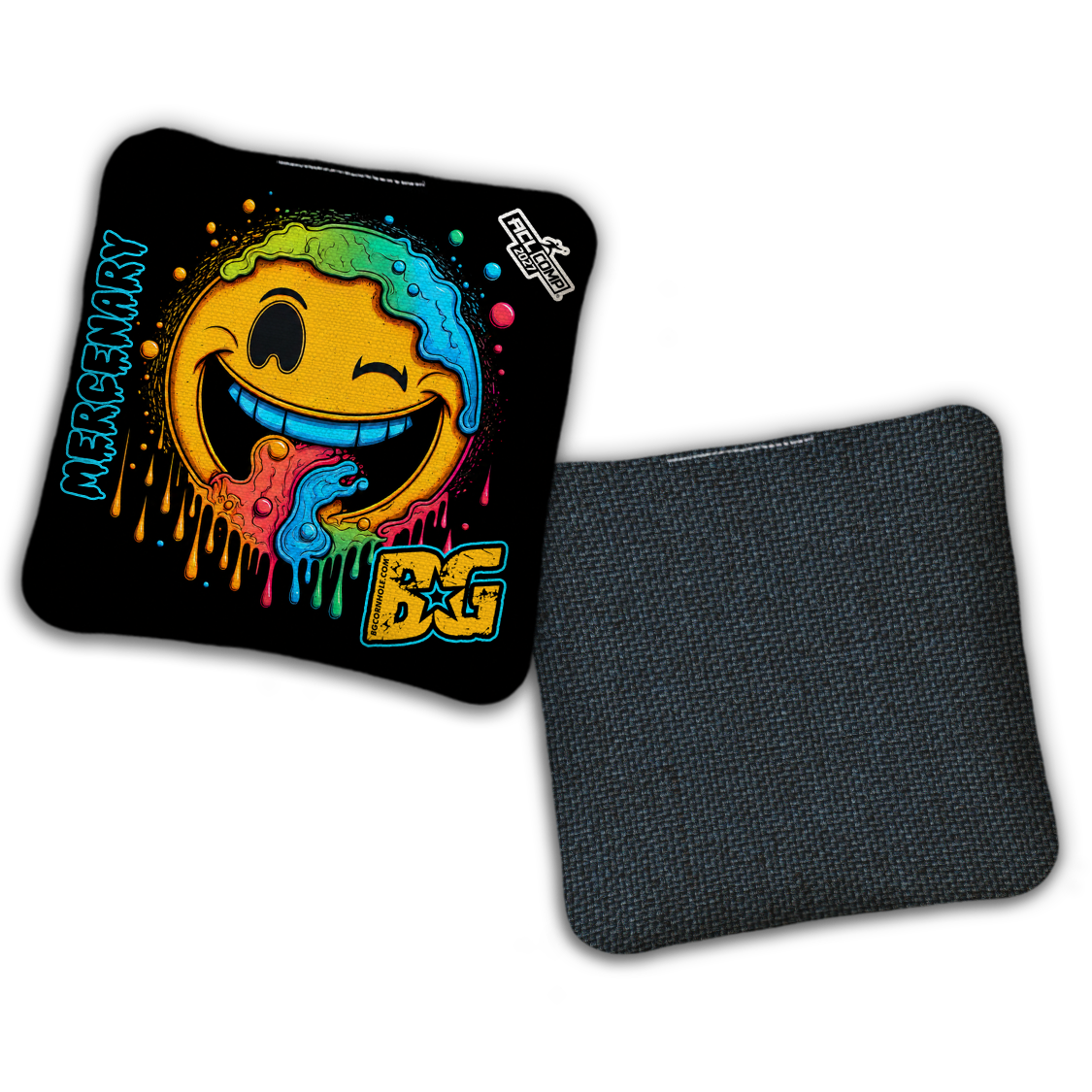 2027 BG Multiple Bag Models - "DRIPPY SMILEY" - ACL Comp Stamped Cornhole Bags - SET OF 4 BAGS