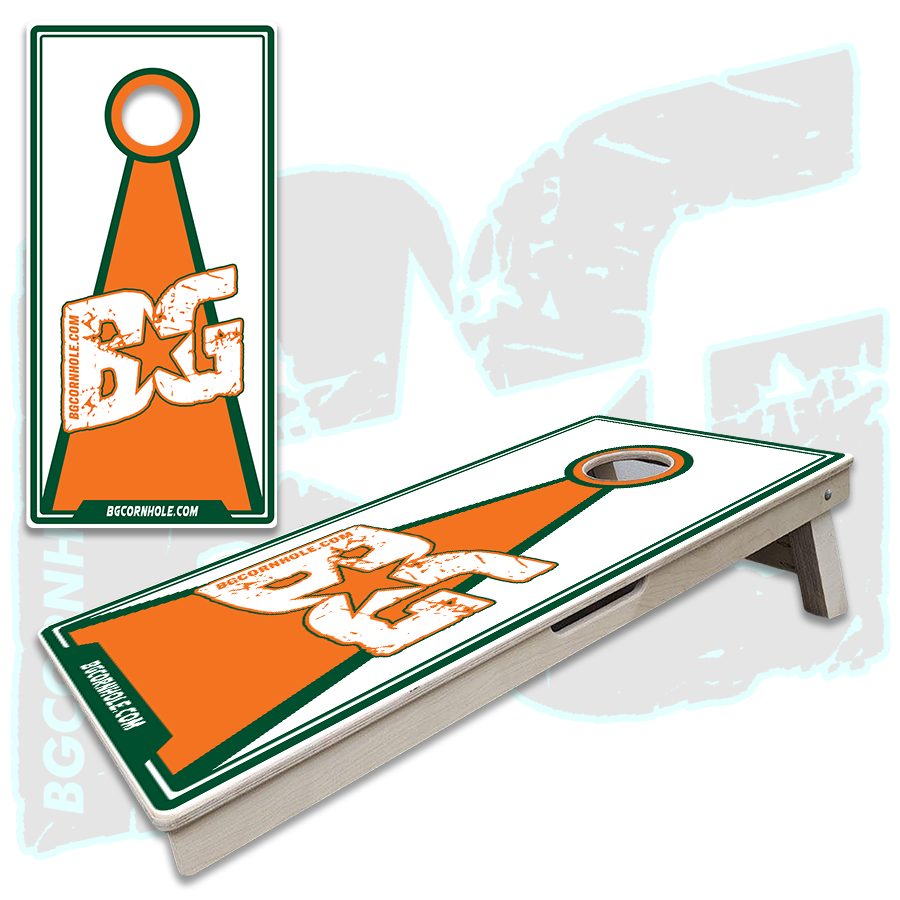 BG Orange/Green Cornhole Boards - Backyard Boards