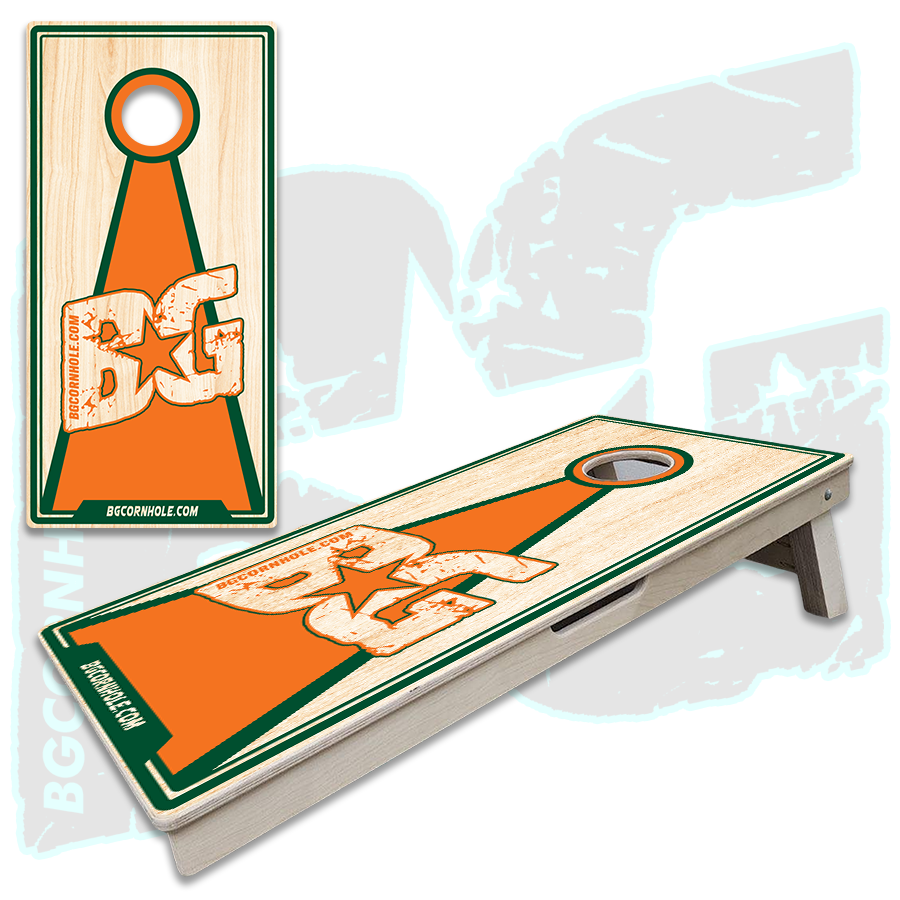 BG Orange/Green Cornhole Boards - Backyard Boards